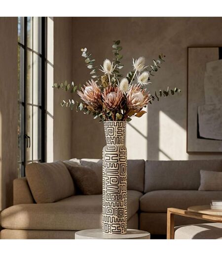 Vase Design Nairobi 65cm Blanc & Noir