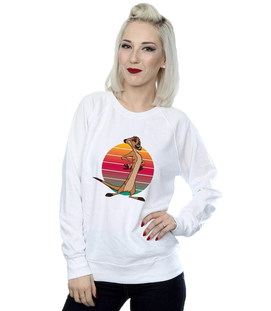 Disney Womens/Ladies The Lion King Timon Sunset Sweatshirt (Blanc) - UTBI22082-2