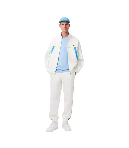 Pantalon De Jogging Homme Blanc Bleu Lacoste
