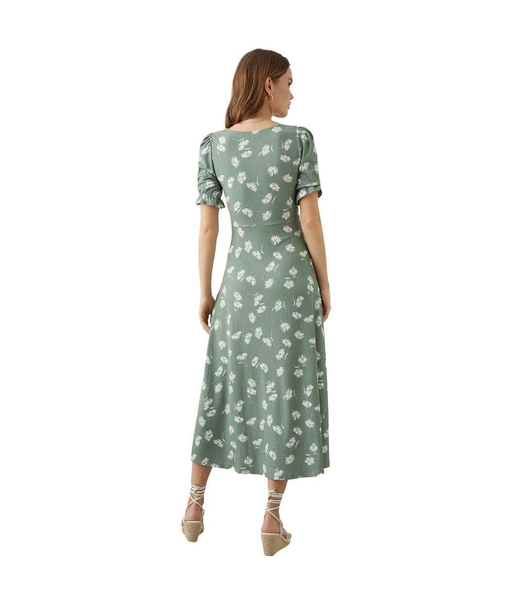 Robe Mi-longue Femme Kaki Dorothy Perkins-2