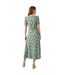 Robe Mi-longue Femme Kaki Dorothy Perkins-2