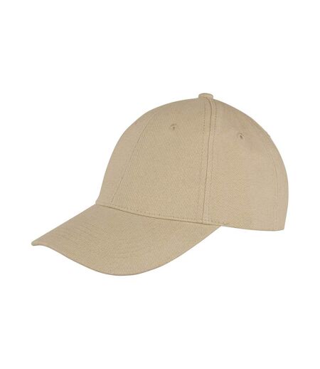 Unisex adult memphis brushed cotton cap khaki Result Headwear