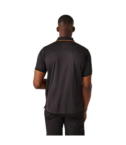 Mens navigate short-sleeved polo shirt black/orange pop Regatta