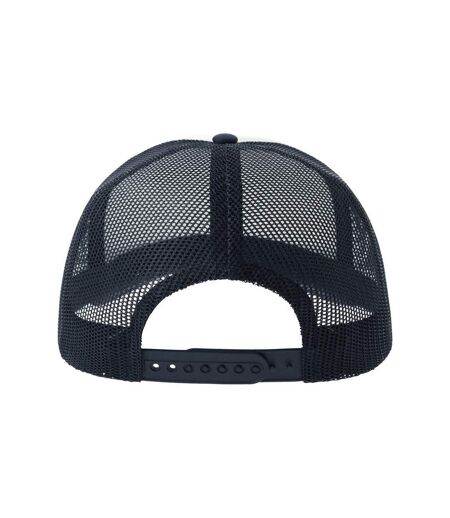 Casquette Trucker Motif/style 5 Panneaux Rapper-s Adulte Blanc Bleu Marine Atlantis