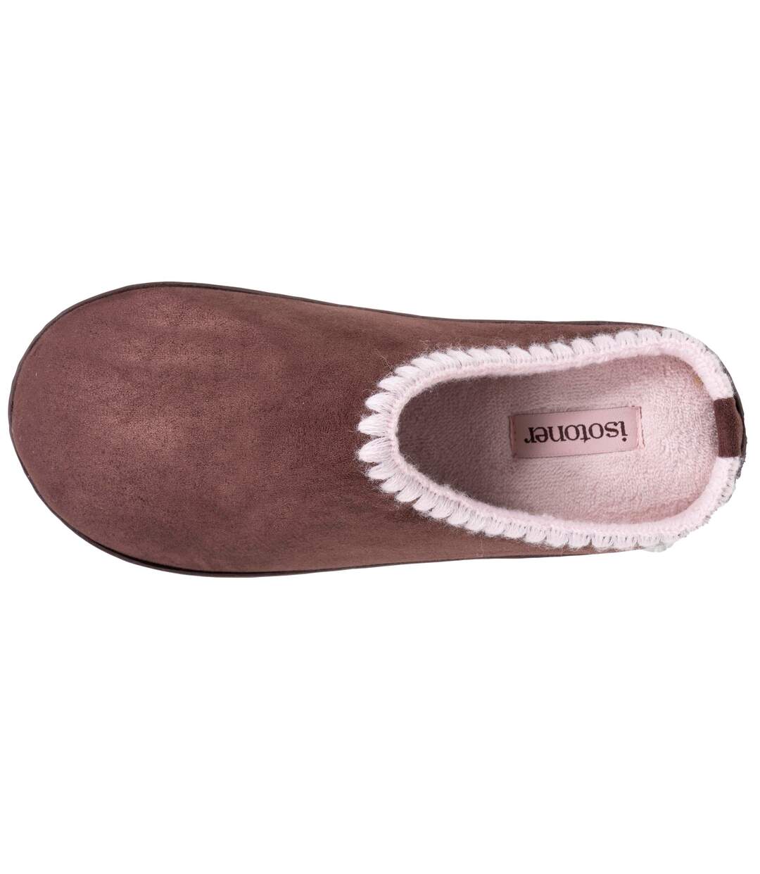 Isotoner Chaussons mules femme ultra confortables, en suédine semelle plateforme 3,5 cm-3