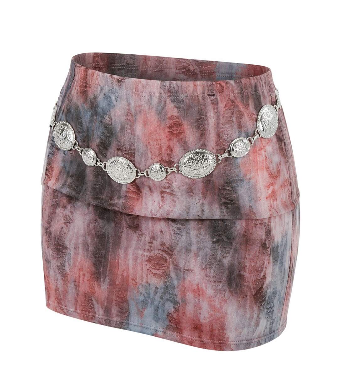 Womens/ladies Tie Dye Mini Skirt Grey Missy Empire-3