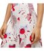 Jupe Mi-longue Style Floral Vallua Femme Blanc Cassé Rouge Bleu Boss-4