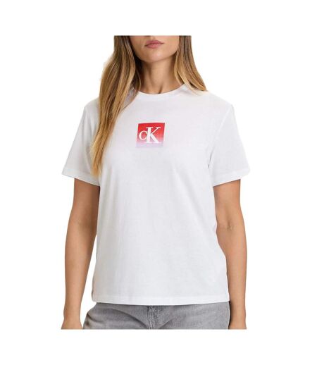 T-Shirt blanc femme calvin klein jeans classic boxed