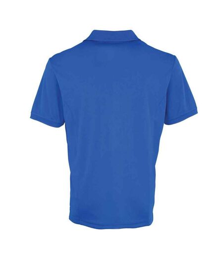 Mens coolchecker pique polo shirt royal blue Premier