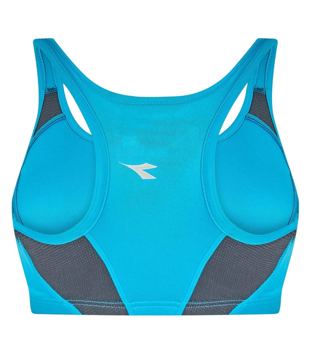 Womens/ladies Scoop Neck Sports Bra Fluorescent Blue Diadora-2