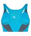 Womens/ladies Scoop Neck Sports Bra Fluorescent Blue Diadora-2