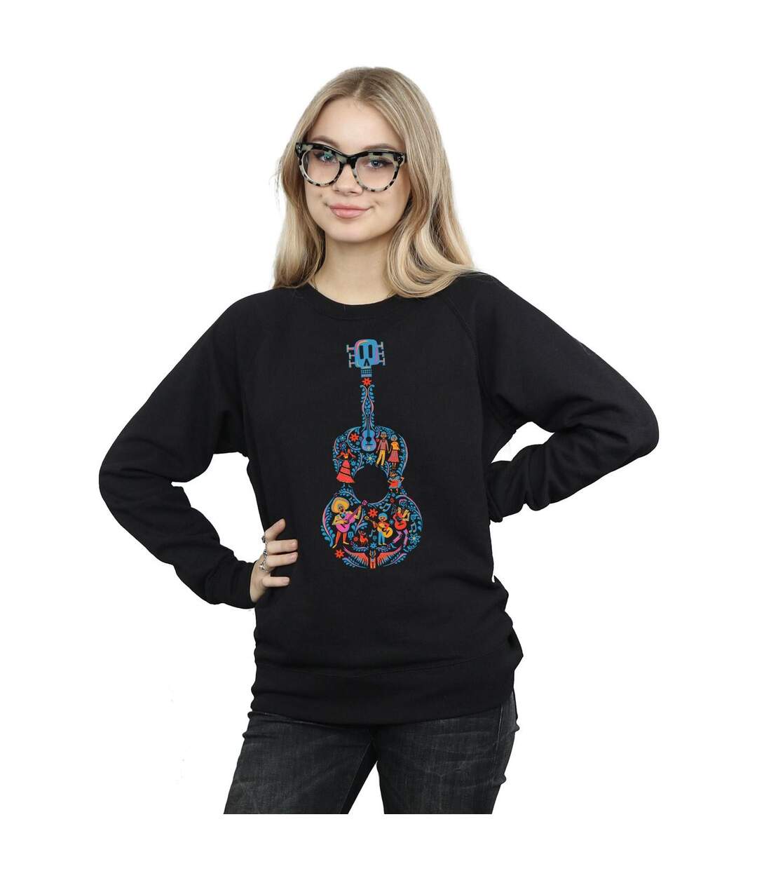 Disney Sweat-shirt à motif de guitare Coco Femmes/Dames (Noir) - UTBI3540-2