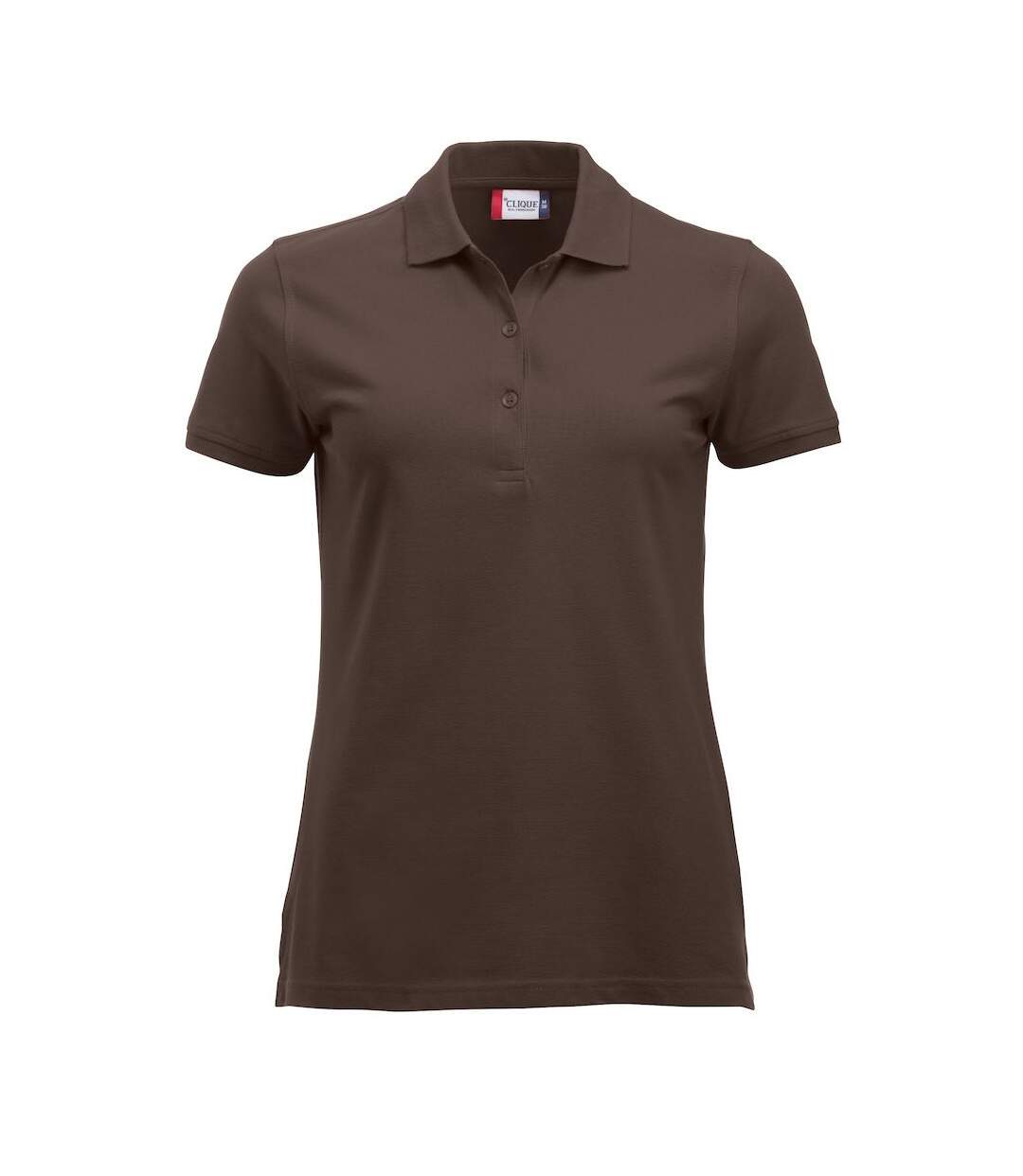 Womens/ladies marion polo shirt dark mocha Clique