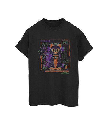 Disney T-shirt boyfriend en coton technique Lightyear Sox Femme/Ladies (Noir) - UTBI34042