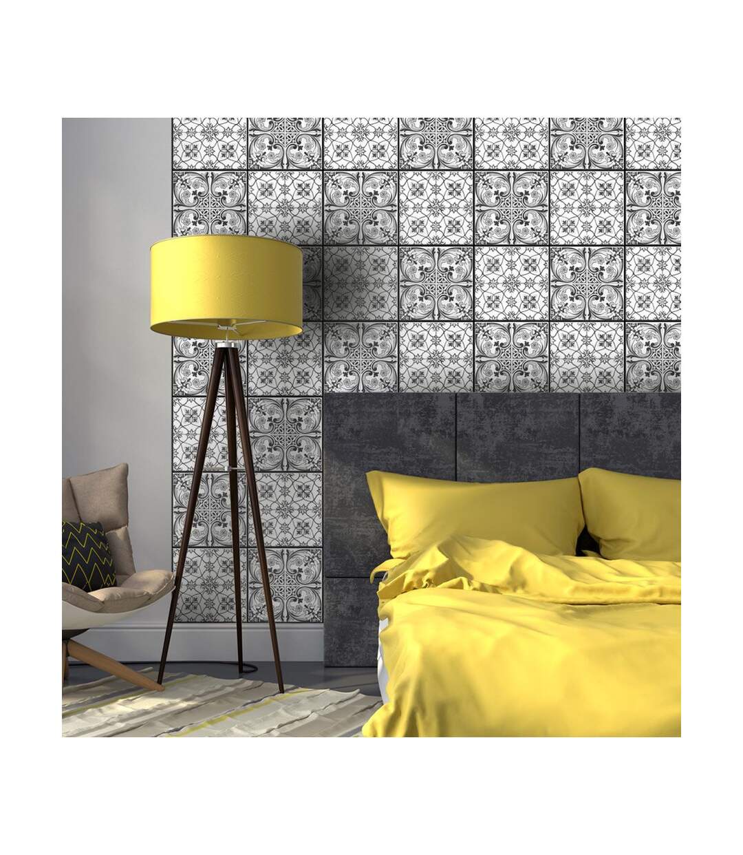 Papier Peint Black Ornament 50x1000cm-1