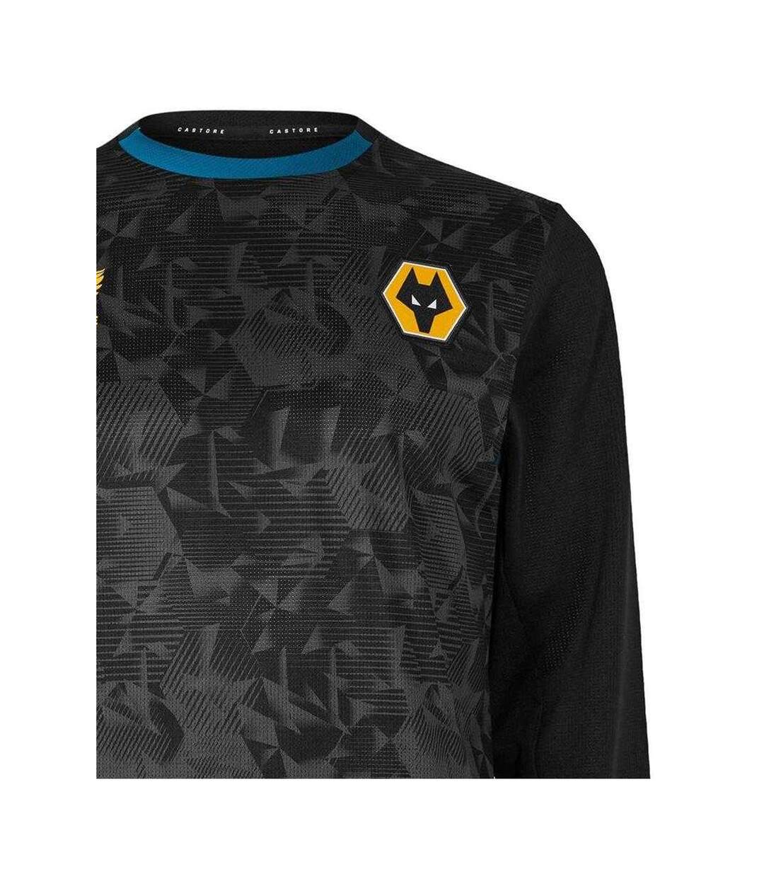 Maillot De Foot Entraînement Motif/style Loups Homme Noir Noir Castore-3