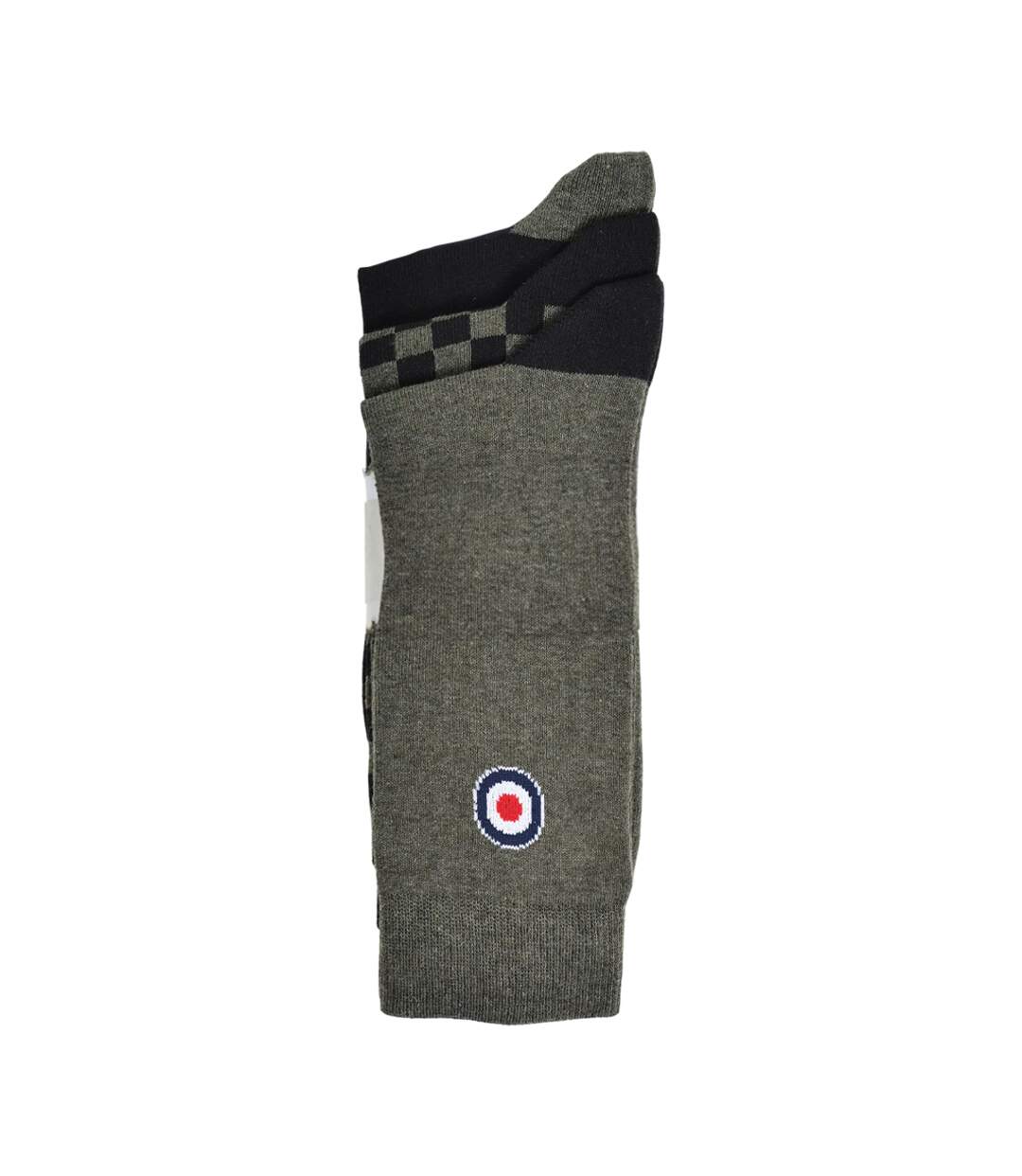 Chaussettes Homme Kaki Noir Lambretta-2