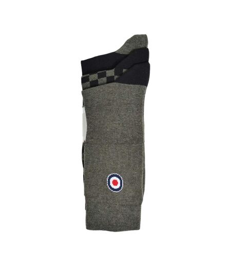 Chaussettes Homme Kaki Noir Lambretta