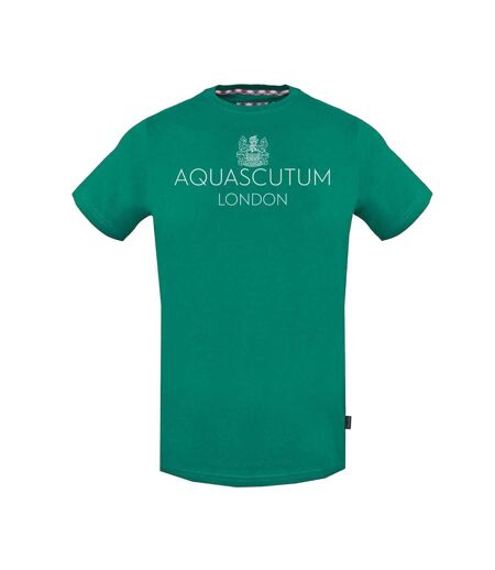 Mens London Bold Logo T-shirt Green Aquascutum