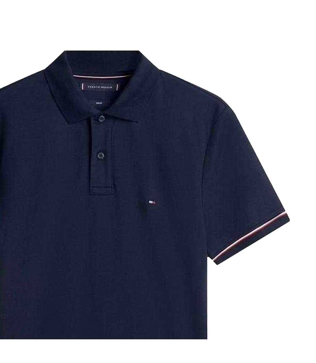 Polo Manches Courtes Liquidtip Homme Rose Foncé Violet Tommy Hilfiger-2