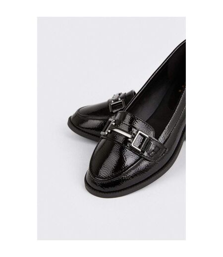 Dorothy Perkins Womens/Ladies Leila Chain Patent PU Loafers (True Black) - UTDP1428