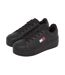 Womens/ladies Icon Leather Flatform Trainers Black Tommy Jeans-4