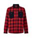 Surchemise Motif/style Motif Écossais Valley Homme Noir Rouge Luke-1