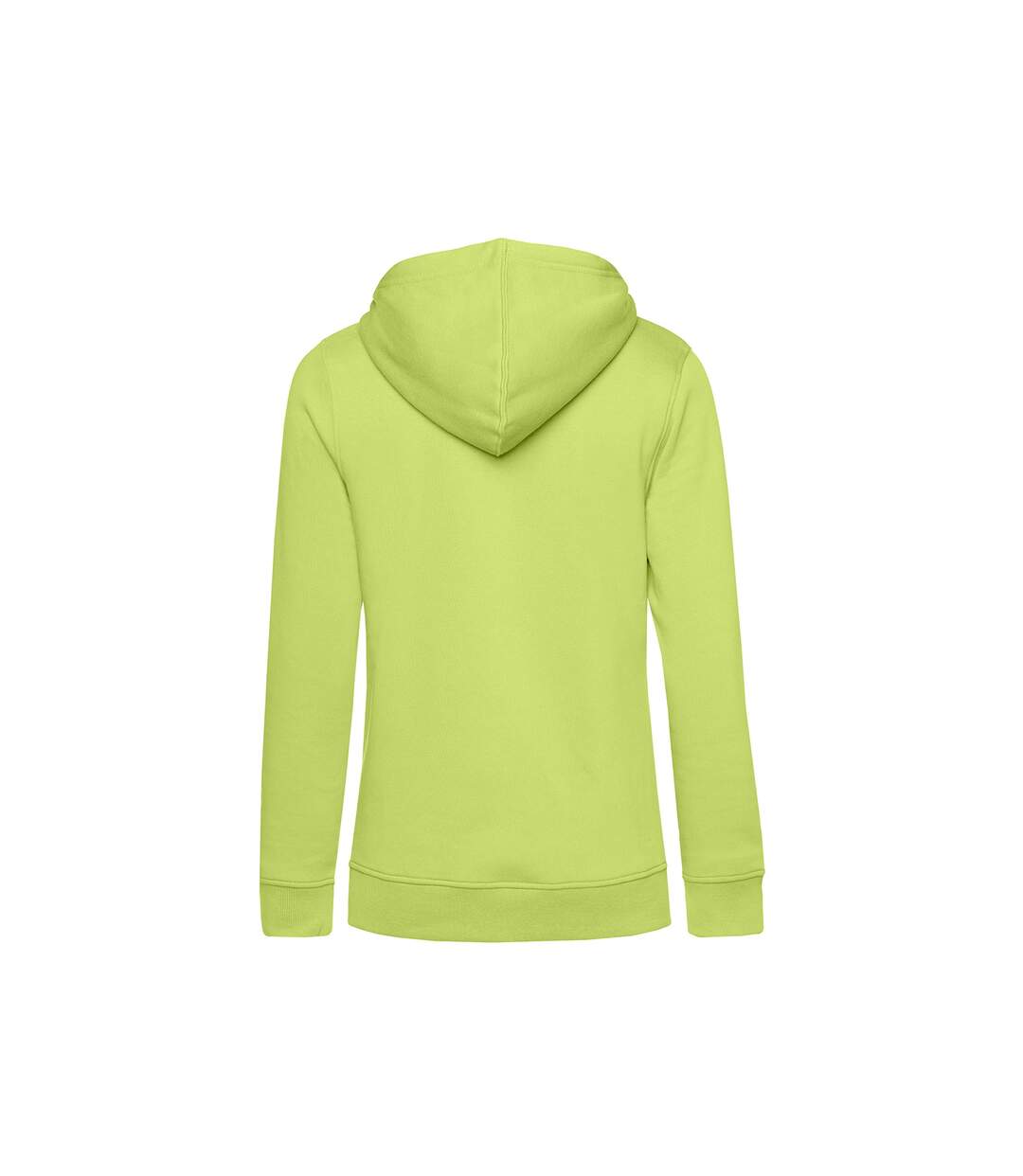 Womens/ladies organic hoodie lime green B&C