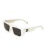 Womens/ladies Vancouver Rectangular Sunglasses One Size  Off White-2