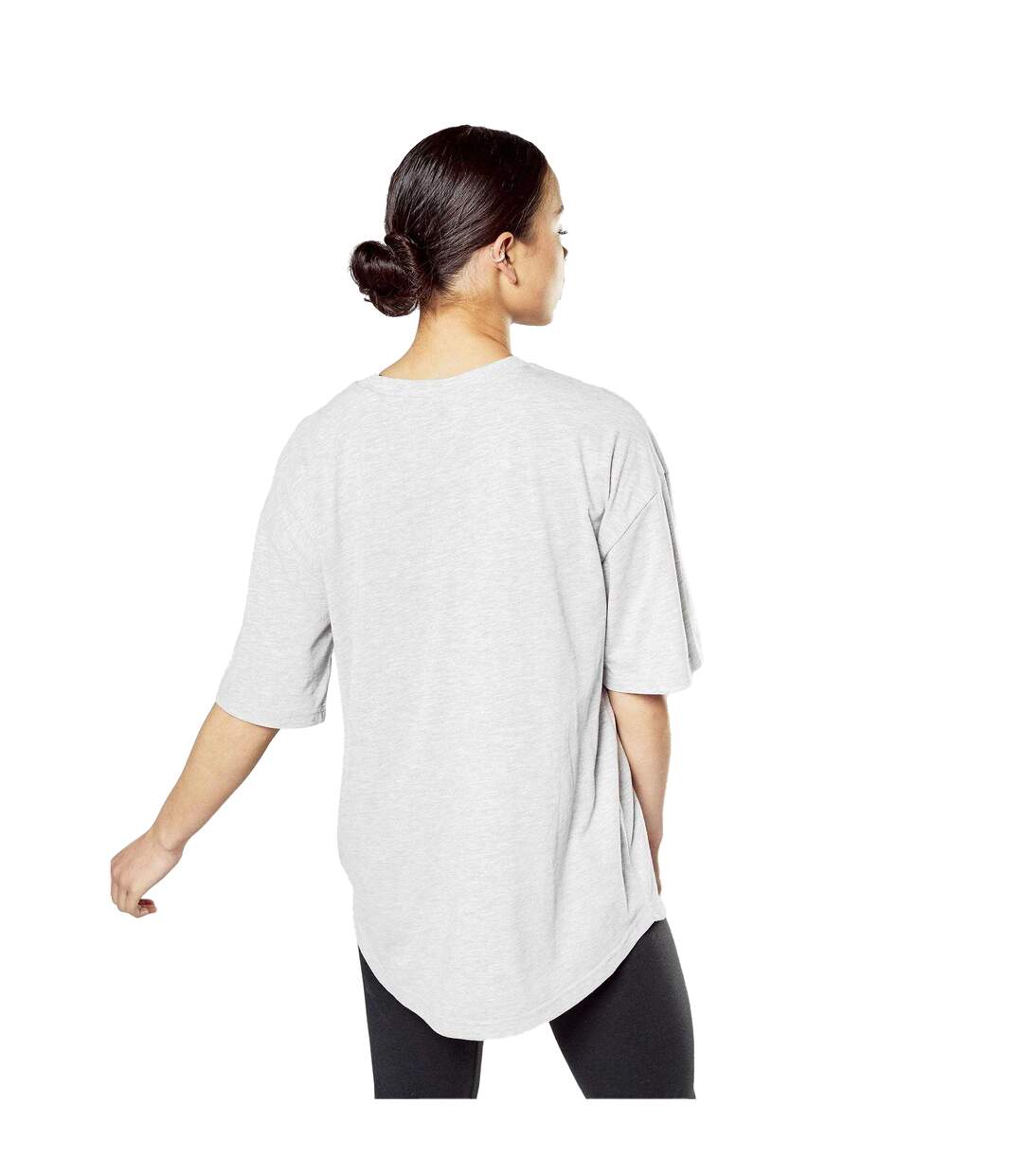 Womens/ladies Boyfriend T-shirt Grey Elle-3