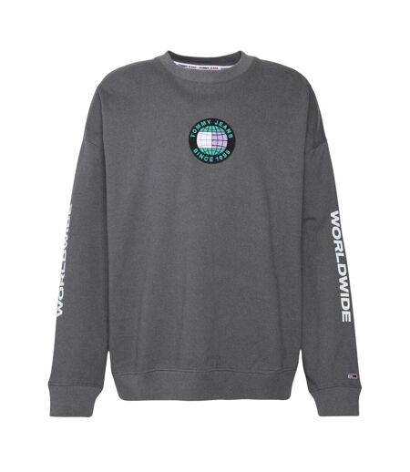 Sweat Motif/style Logo Brodé Homme Gris Foncé Tommy Jeans