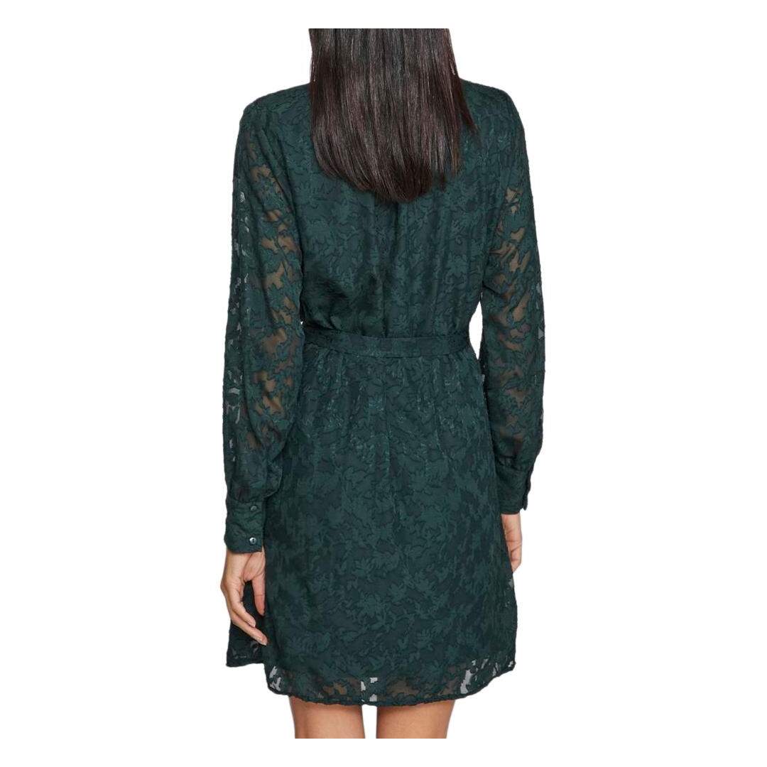 Robe Verte Foncé Femme Vila Flema - 34-2