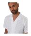 Chemise Manches Courtes Motif/style Géométrique Homme Blanc Threadbare-4
