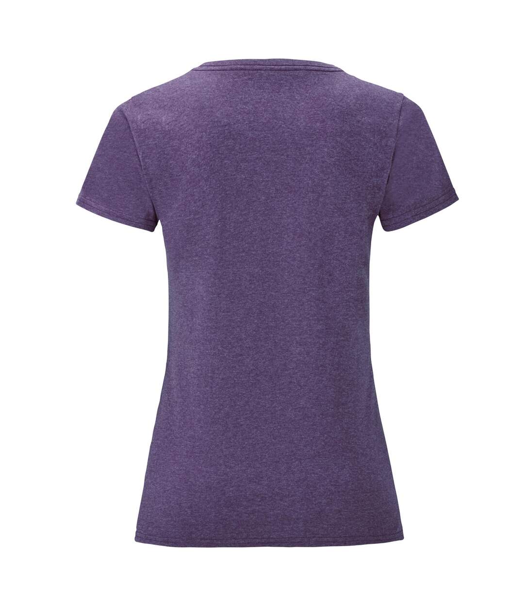 T-shirt iconic femme violet chiné Fruit of the Loom-2