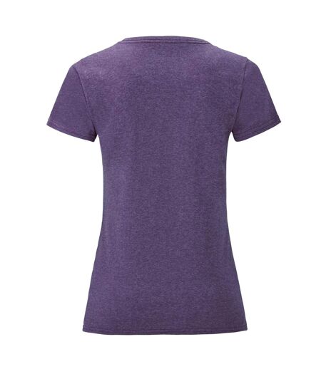 T-shirt iconic femme violet chiné Fruit of the Loom