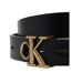 Ceinture noires femme calvin klein jeans monogram placque buc - t 75-2