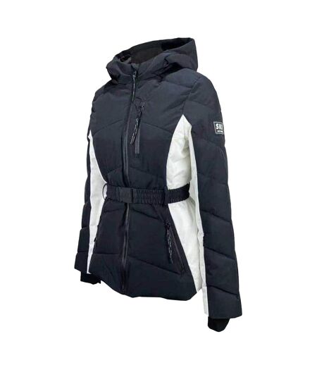 Womens/ladies Hooded Puffer Jacket Black Jack Wills