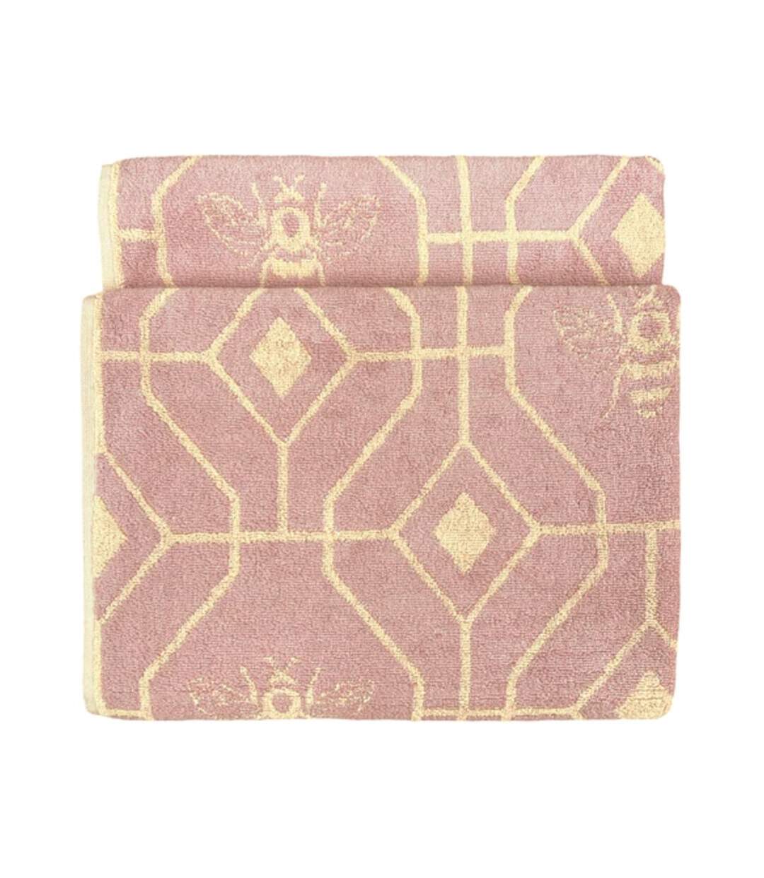 Bee deco geometric jacquard bath towel one size blush Furn-1