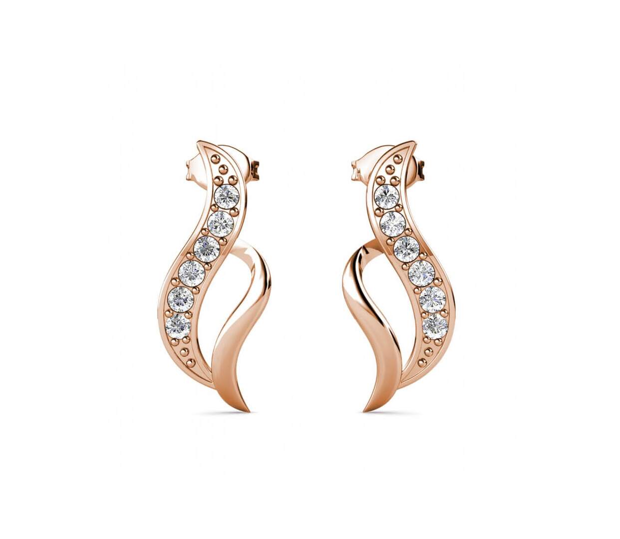Boucles d'oreilles Round, Cristal d'Autriche-2
