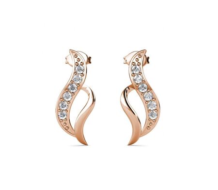 Boucles d'oreilles Round, Cristal d'Autriche