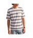 T-Shirt blanc/marine homme rms26 rayures-1