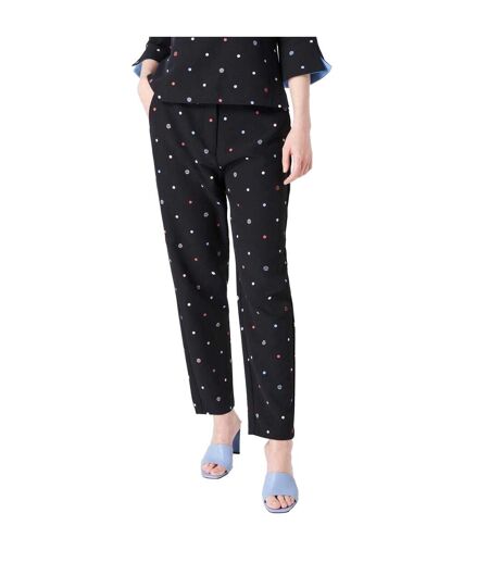 Pantalon Motif/style À Pois Femme Noir Imprimé Biba