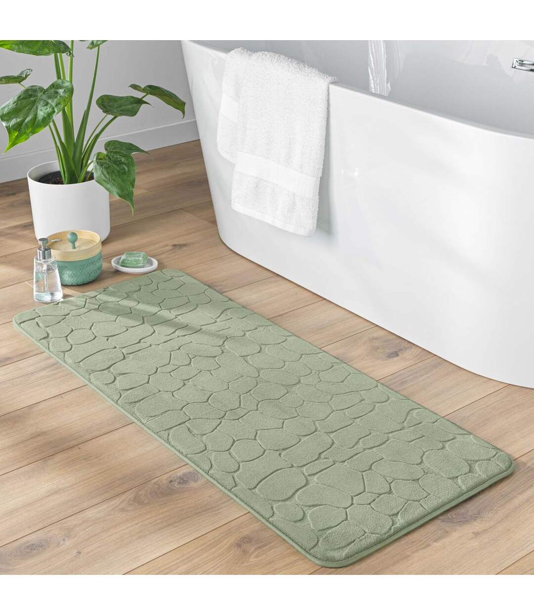 Tapis de Bain Ricochet 50x120cm Sauge-4