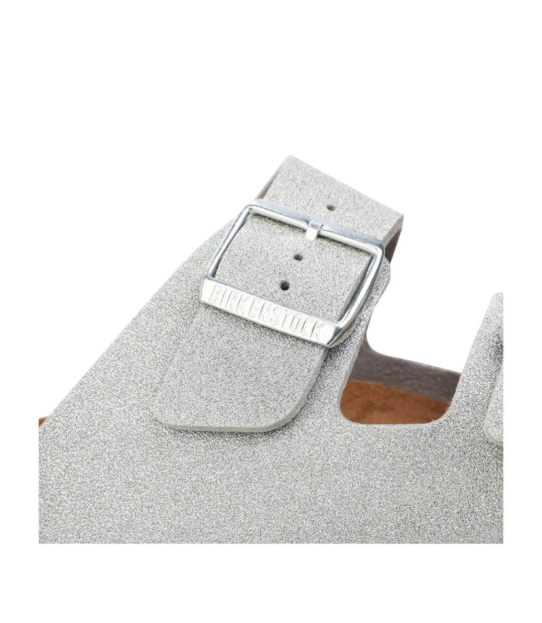 Womens/ladies Arizona Open Toe Sandals Silver Birkenstock-3