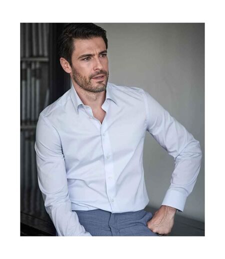 Tee Jays Chemise de luxe à manches longues en tissu extensible pour hommes (Blanc) - UTPC4792