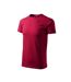 Mens Heavy New T-shirt Red Malfini-3