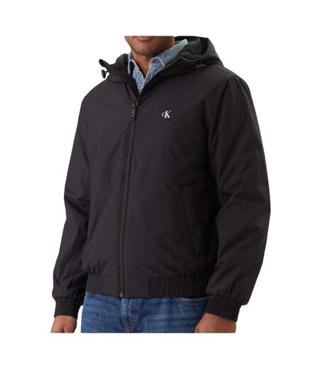 Veste noir  homme calvin klein jeans hooded ripstop