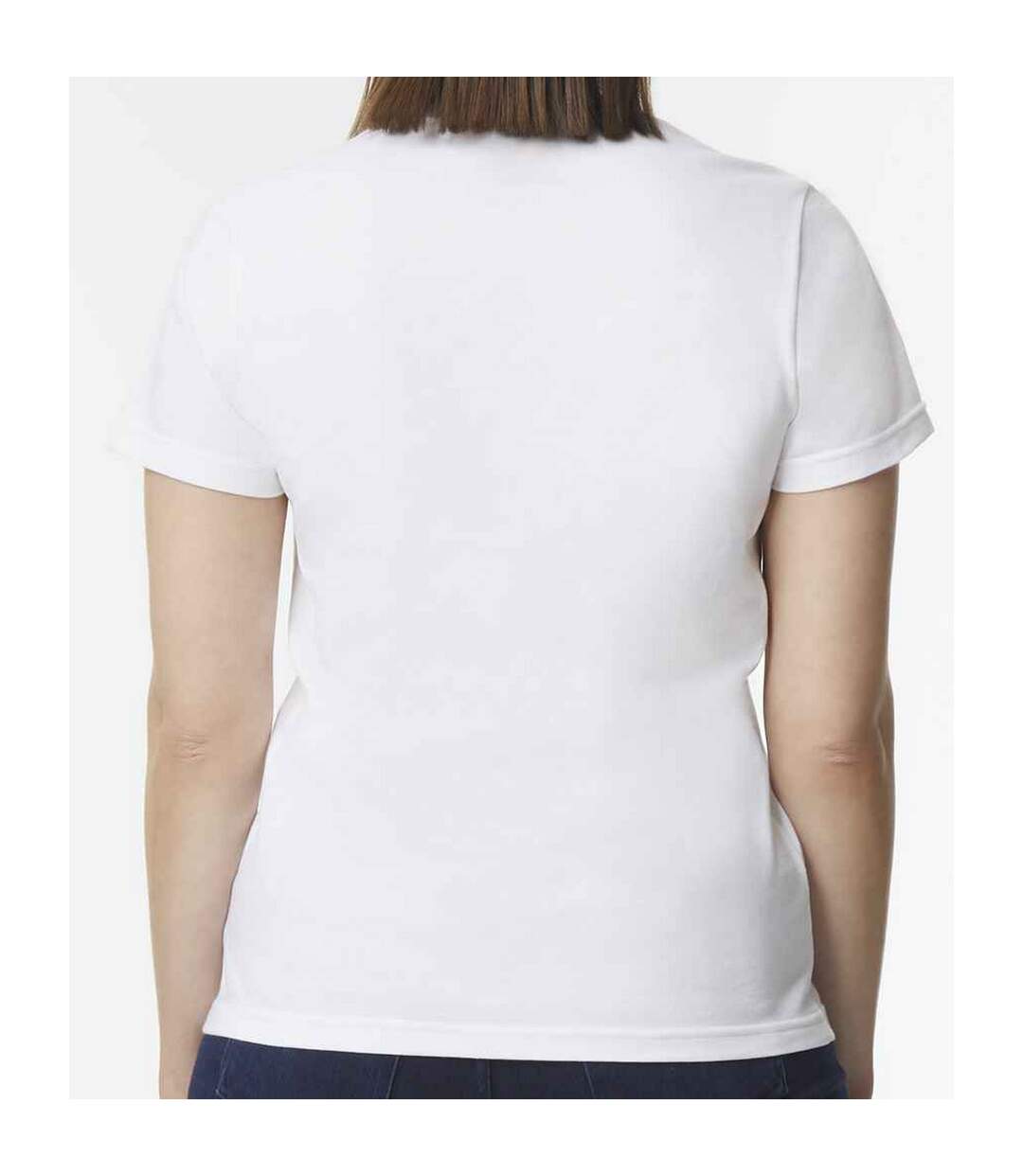 T-shirt femme blanc Gildan-2