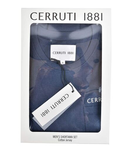 Pyjama Homme CERRUTI 1881 en Coton -Chaleur, Douceur et confort- Pyjacourt CERRUTI 1881 Marine