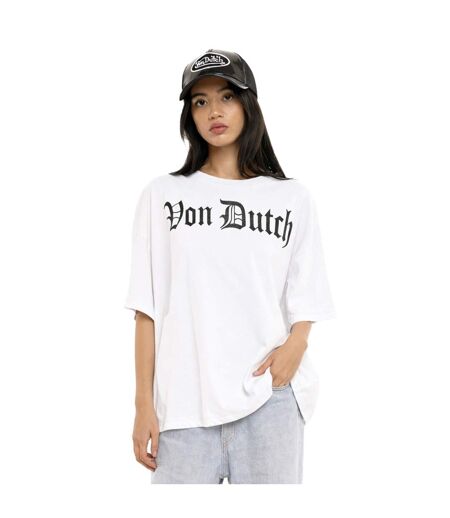 T-shirt femme oversize col rond print glitter devant et dos Vaness Vondutch